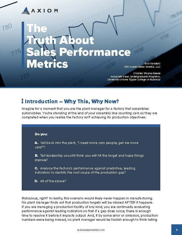 The Truth About Sales Performance Metric...