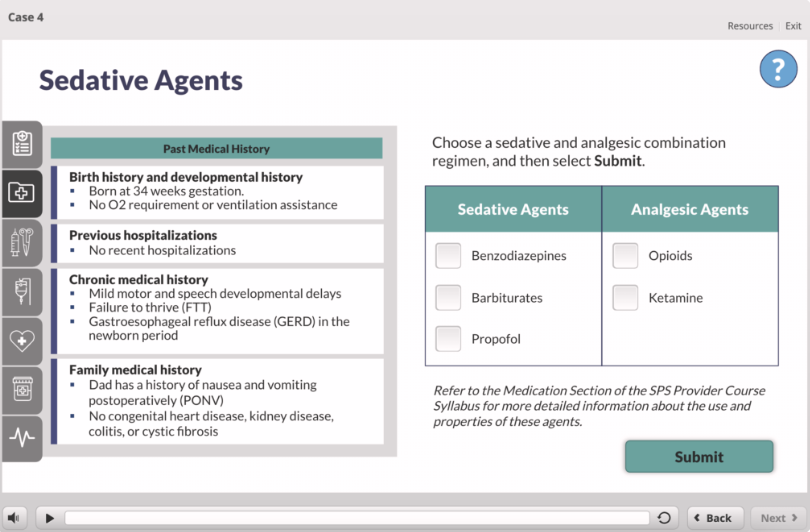 Client Example: Society for Pediatric Sedation